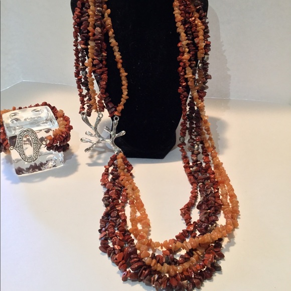 Tree of life accent necklace and bracelet - Picture 2 of 2